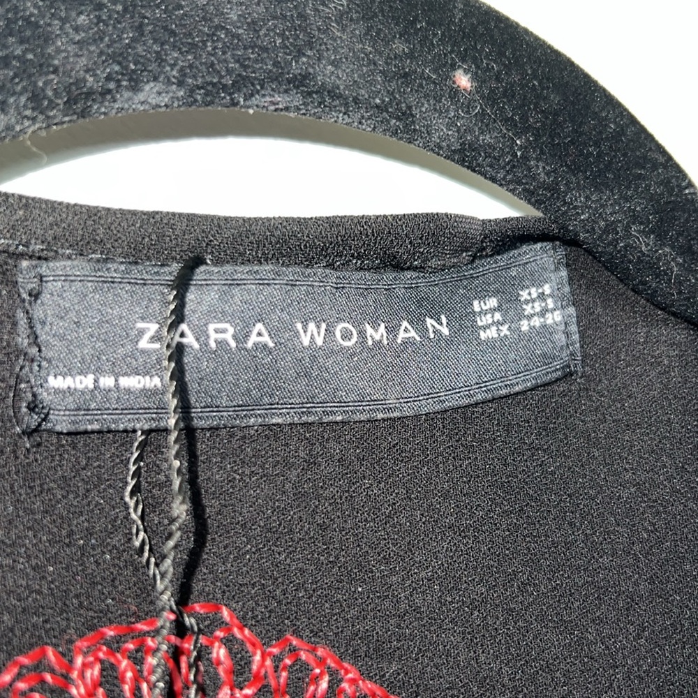 NWOT Zara Embroidered Floral Fringe Kimono - Picture 8 of 8